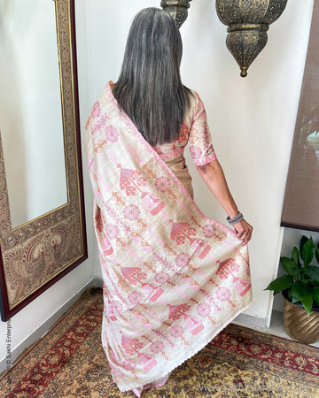 EE-W00084 Tussar Silk Sari