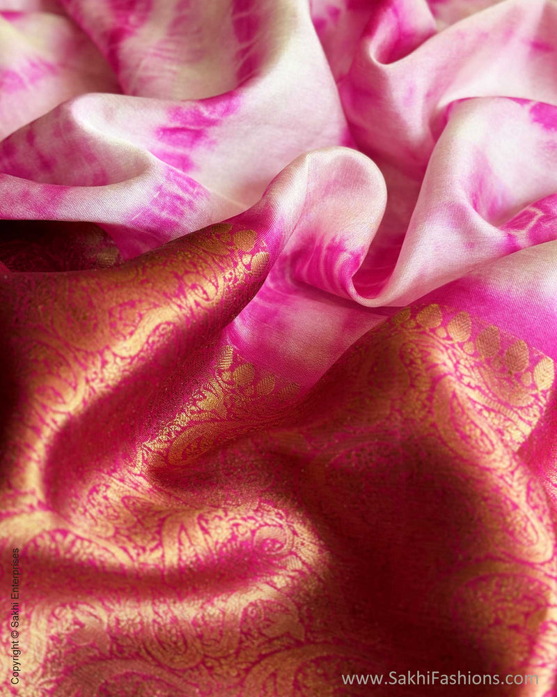 EE-W11584 Pink Tie-Dye saree