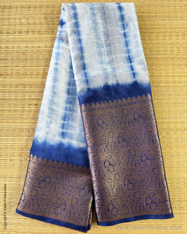DP-X01684 Blue Tie Dye saree