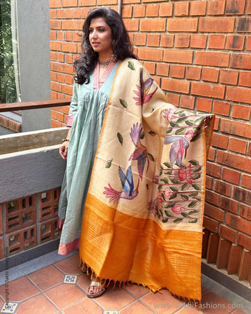 EE-W05057 Kalamkari Kanchi Dupatta