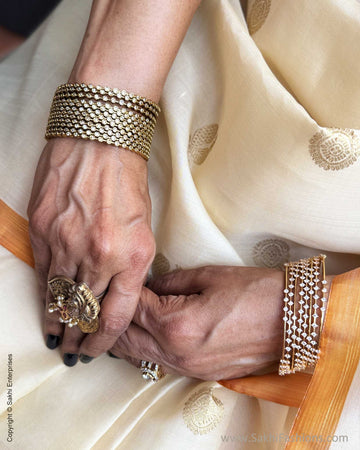 EE-Y09709 Cream Kora Kanchi saree