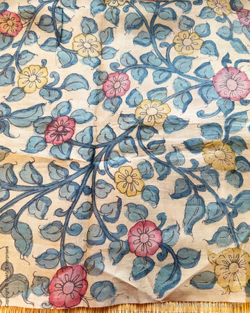 BL-Y28125 Cream Silk Kalamkari