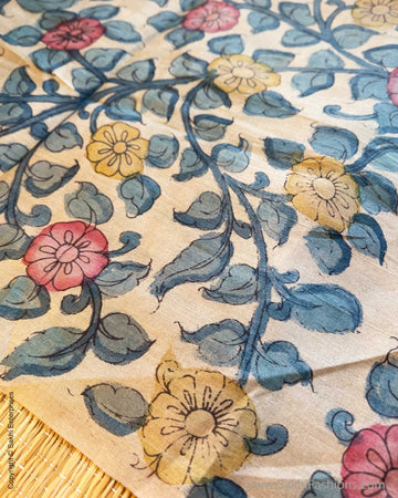 BL-Y28125 Cream Silk Kalamkari