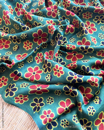 BL-Y10114 Green Ajrakh Blouse