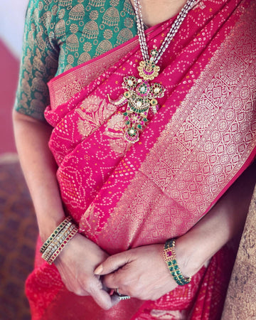 EE-V16360 Red Banarsi Saree