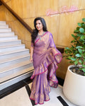 EE-W13730 Lilac Ruffle sari