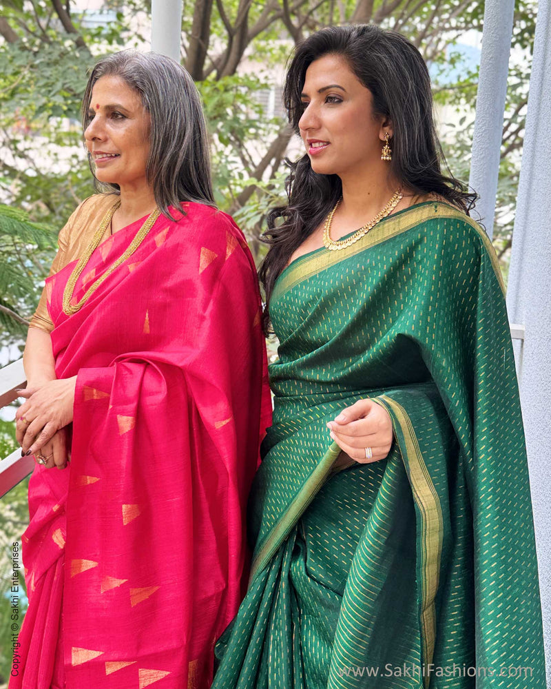 EE-Y04678 Red Rawsilk sari
