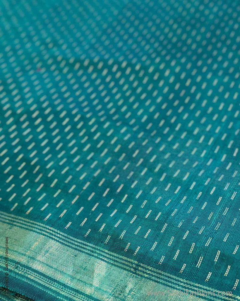 EE-Y04649 Green Rawsilk Sari