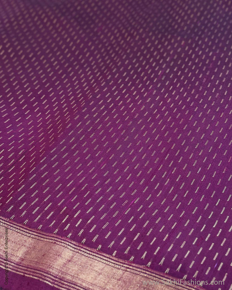 EE-Y04647 Purple Rawsilk Sari