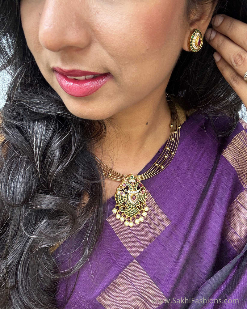 BL-X17174 Gold CutWork Blouse