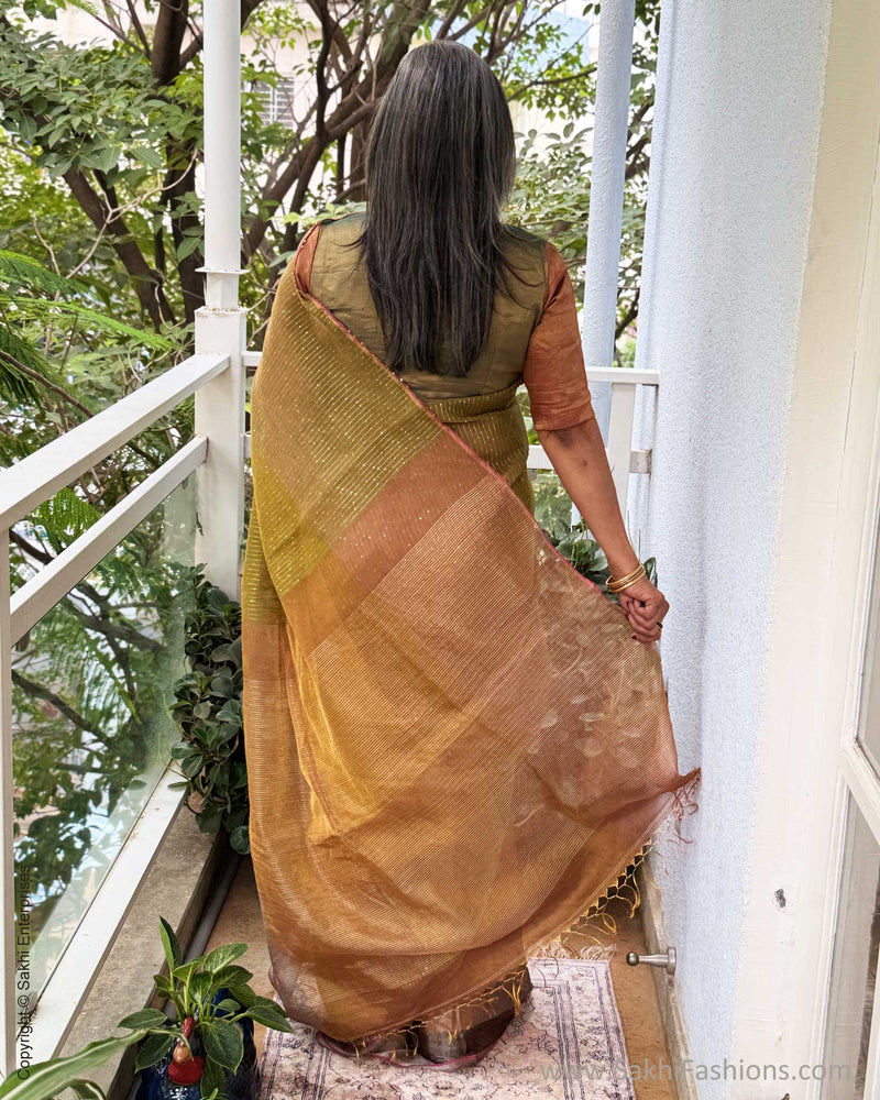 EE-Y03706 Green Tissue Sari