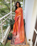 EE-Y03703 Red Tissue Sari