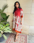 DP-X13962D Red Kalamkari Dress