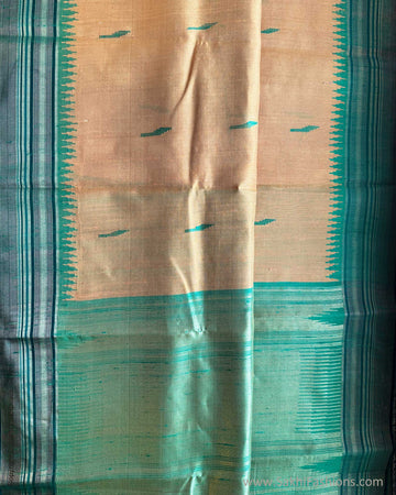 DP-Y06678 Yellow Rawsilk Sari