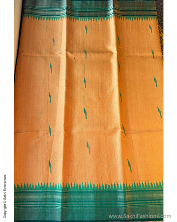 DP-Y06678 Yellow Rawsilk Sari