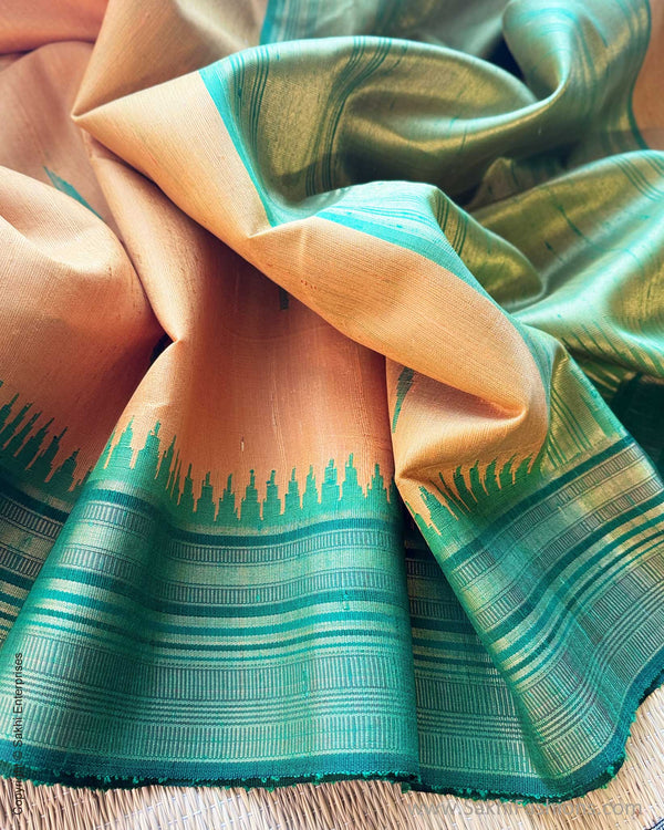DP-Y06678 Yellow Rawsilk Sari