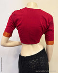 BL-Y25508R Red Mangalgiri Blouse