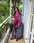 EE-X03091 Plum Bhandhini Shibori Saree