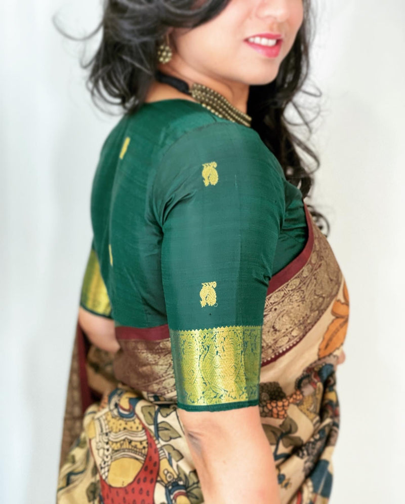 BL-W05132 Green Kanchi RBlouse