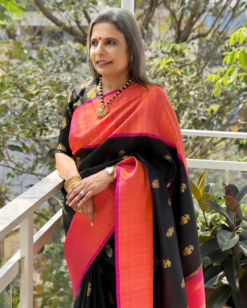 EE-W18555 Gandaberund Kanchi sari