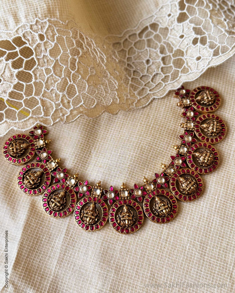 AS-Y07252 Silver Gold Choker