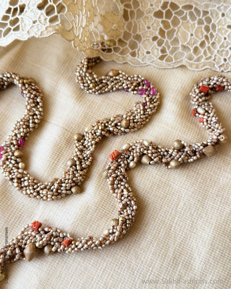 AS-Y07260 Waterfall Pearl necklace