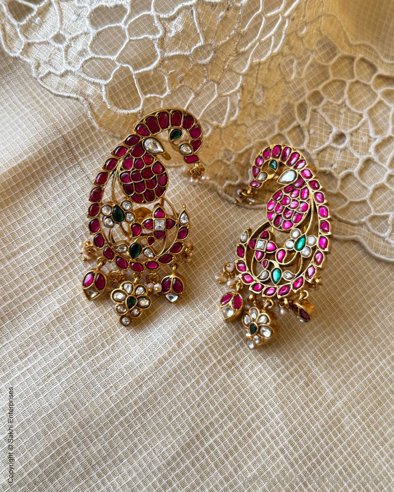AS-Y07262 Silver Gold Earring