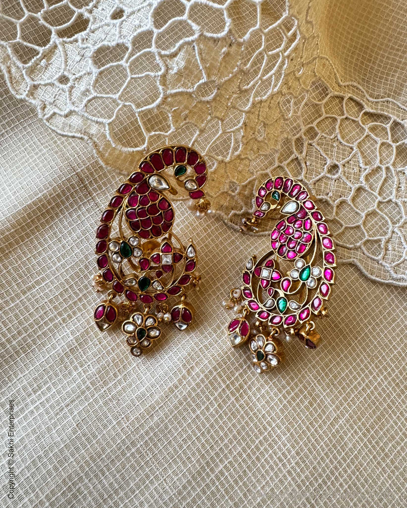 AS-Y07262 Silver Gold Earring