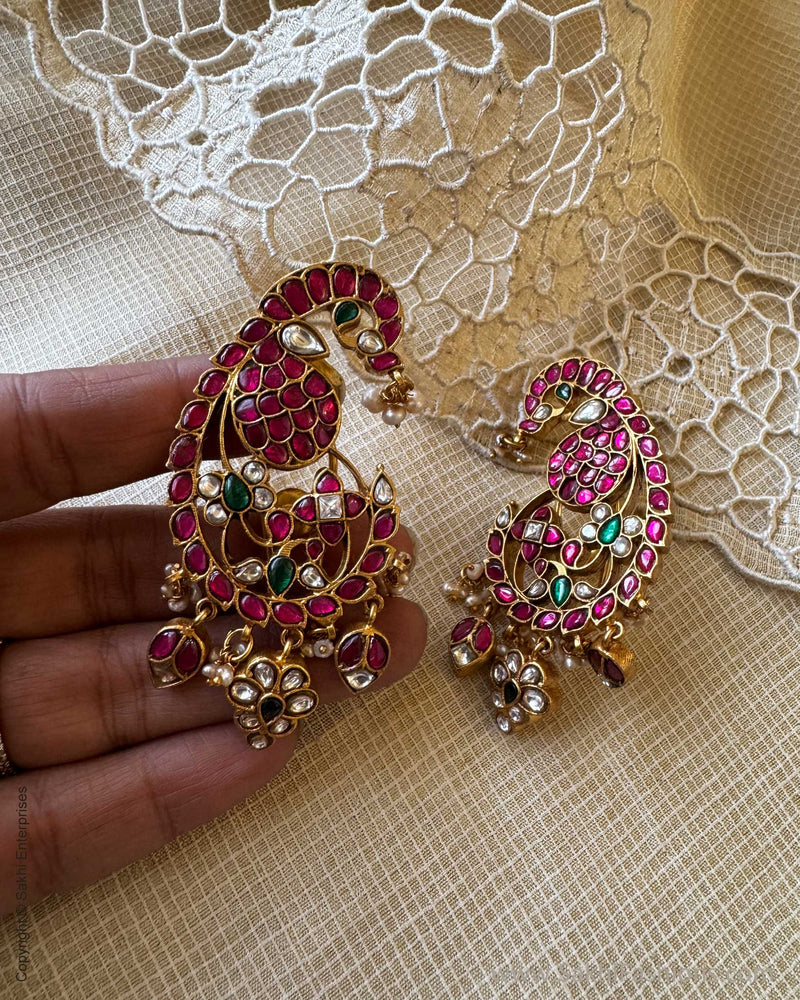 AS-Y07262 Silver Gold Earring