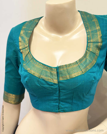 BL-S20523R Turq Mangalgiri Blouse