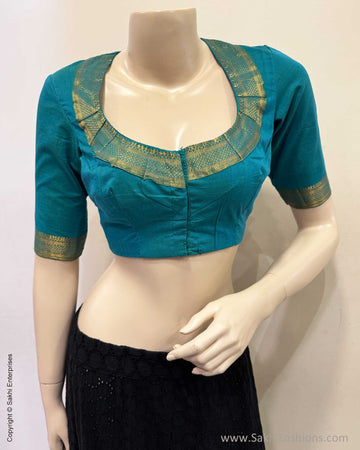 BL-S20523R Turq Mangalgiri Blouse