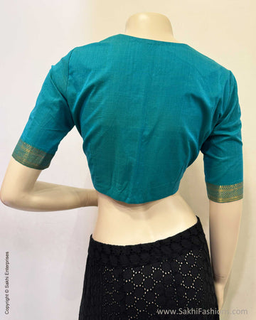 BL-S20523R Turq Mangalgiri Blouse