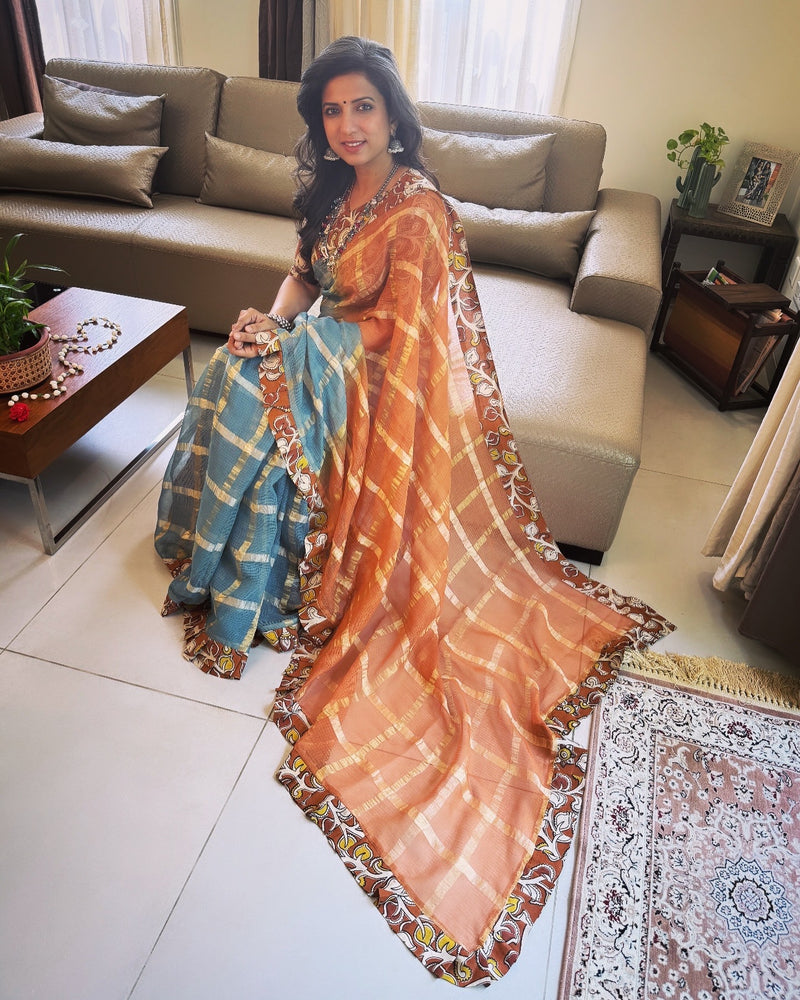 EE-X01703 Kalamkari Kota Cotton Sari