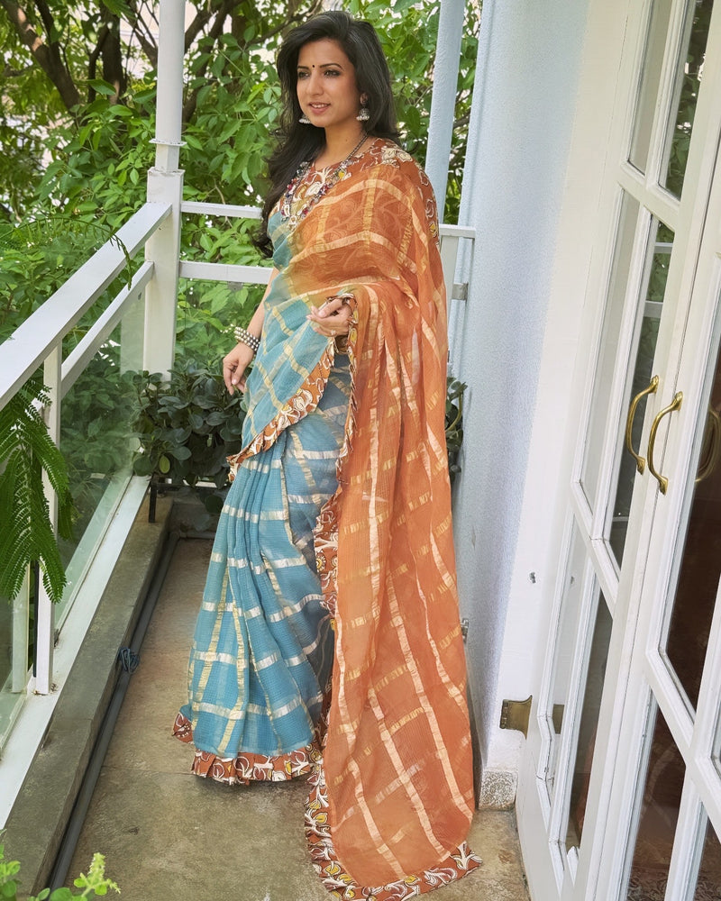 EE-X01703 Kalamkari Kota Cotton Sari