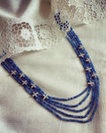 AJ-W08440 Blue bead mala