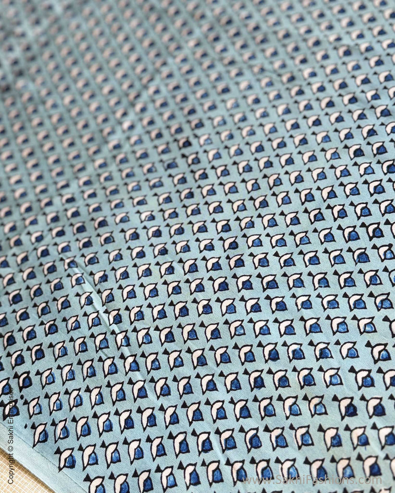 BL-X08660 Blue Ajrak Fabric