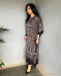 EE-S45455K Black Ajrakh Kaftan