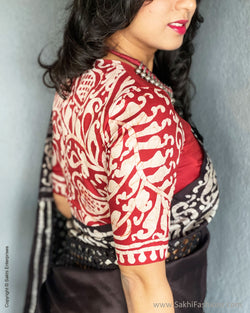 BL-R47013 Red Batik Blouse