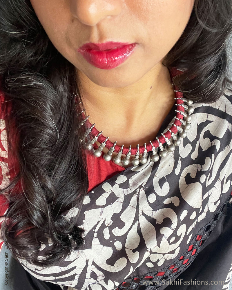 BL-R47013 Red Batik Blouse