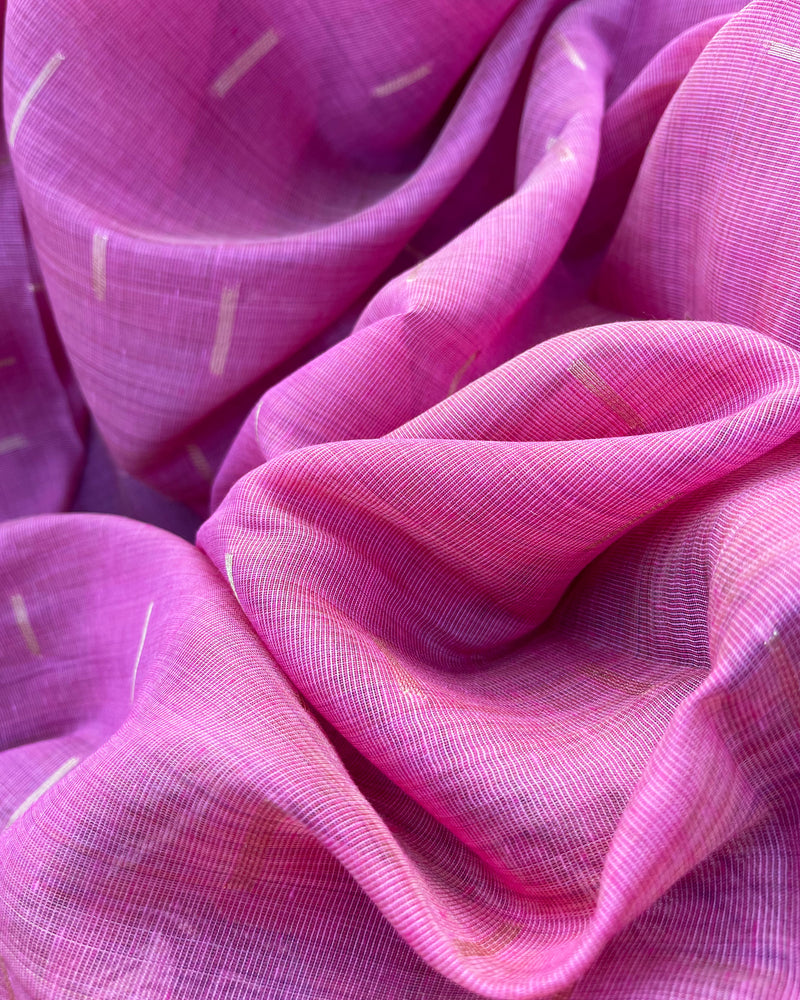 IT-V15895 Cream & Pink Linen Saree