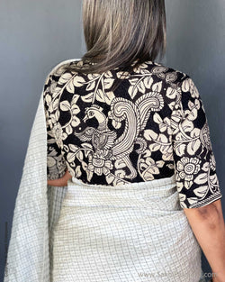 BL-S10205 - Black pure Silk blouse fabric