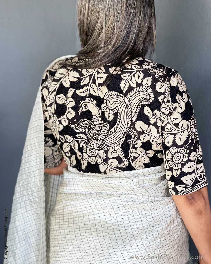 BL-S10205 - Black pure Silk blouse fabric