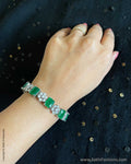 AJ-V20404 Green diamante Bracelet