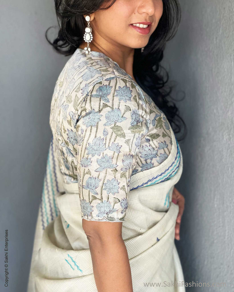 EE-V06836 Silk Embroidered Sari