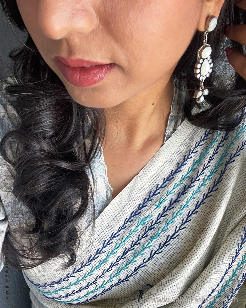 EE-V06836 Silk Embroidered Sari