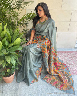 EE-V19623 Kalamkari Tussar Saree