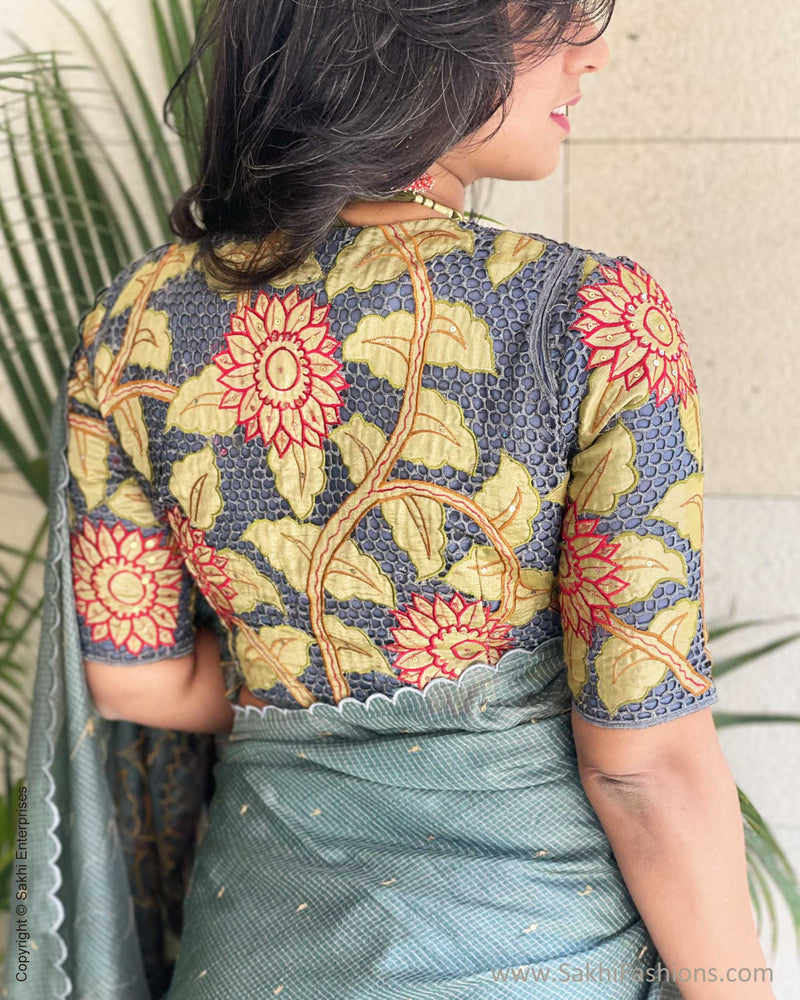 EE-V19623 Kalamkari Tussar Saree