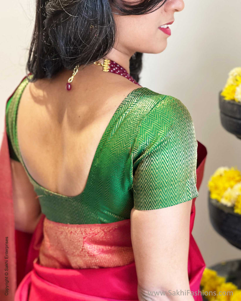BL-WSR261 Green Kanchi Blouse