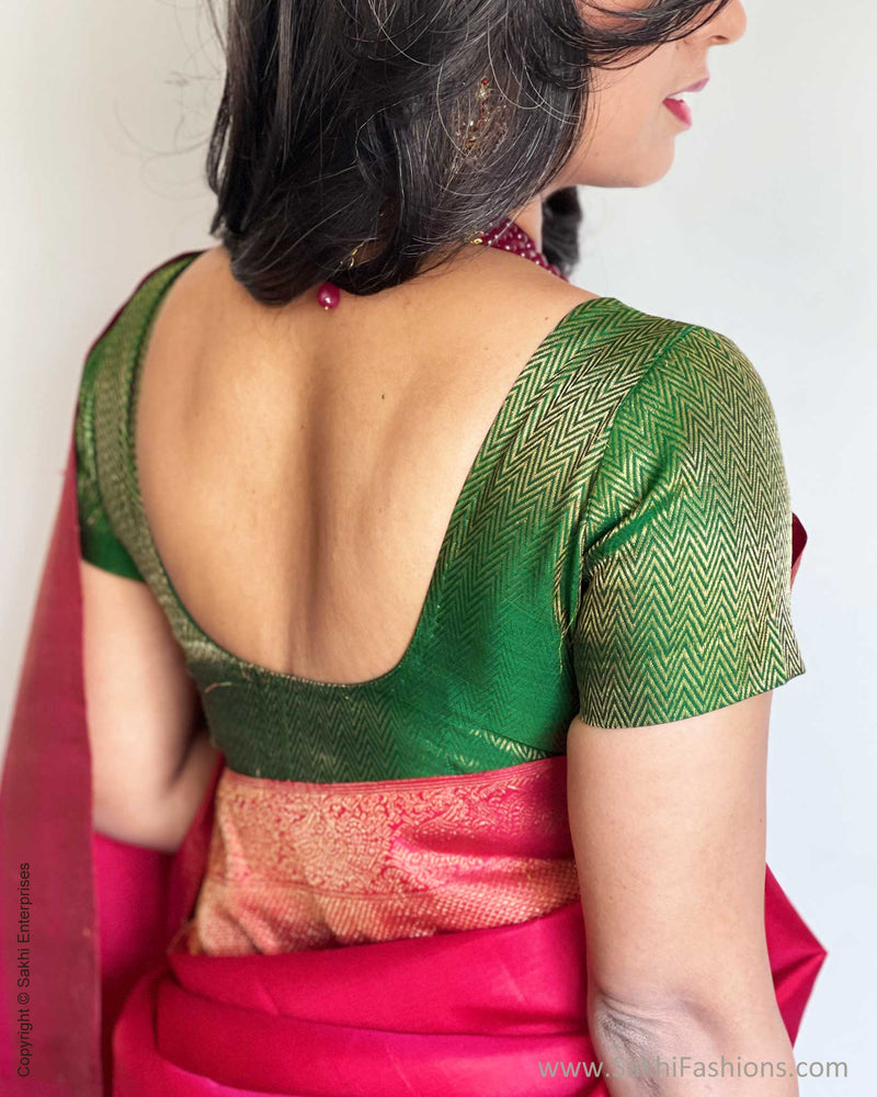BL-WSR261 Green Kanchi Blouse