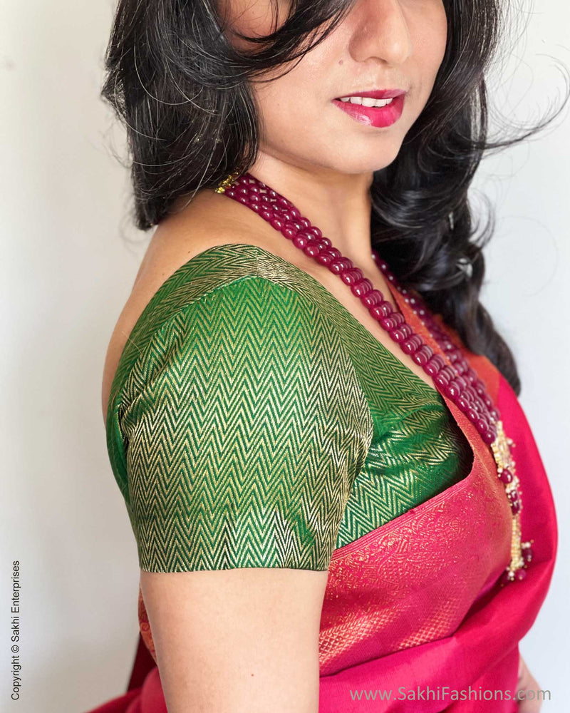 BL-WSR261 Green Kanchi Blouse